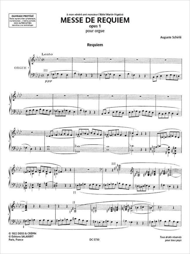 Messe de requiem - opus 1